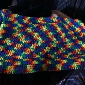 Colorful Crochet table cloth